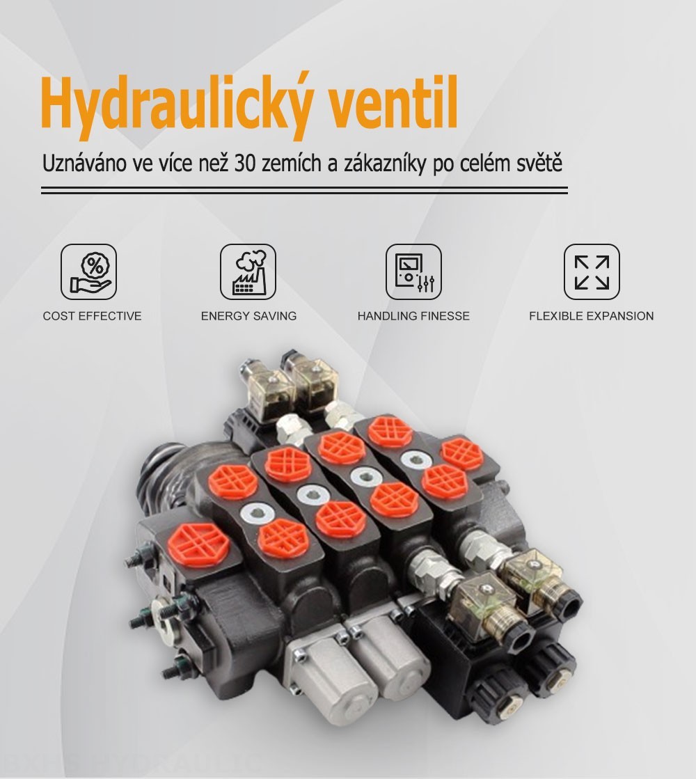 SD8 Solenoidový a joystick Šoupátko 3 Sekční směrový ventil